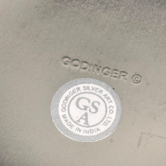 NWT GODINGER Square Silver Tray Wine Caddy Bottle Holder Snake Pattern Dining - Picture 14 of 14